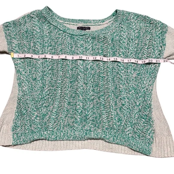 American Eagle Outfitters Teal Cable Knit Sweater - Picture 6 of 6